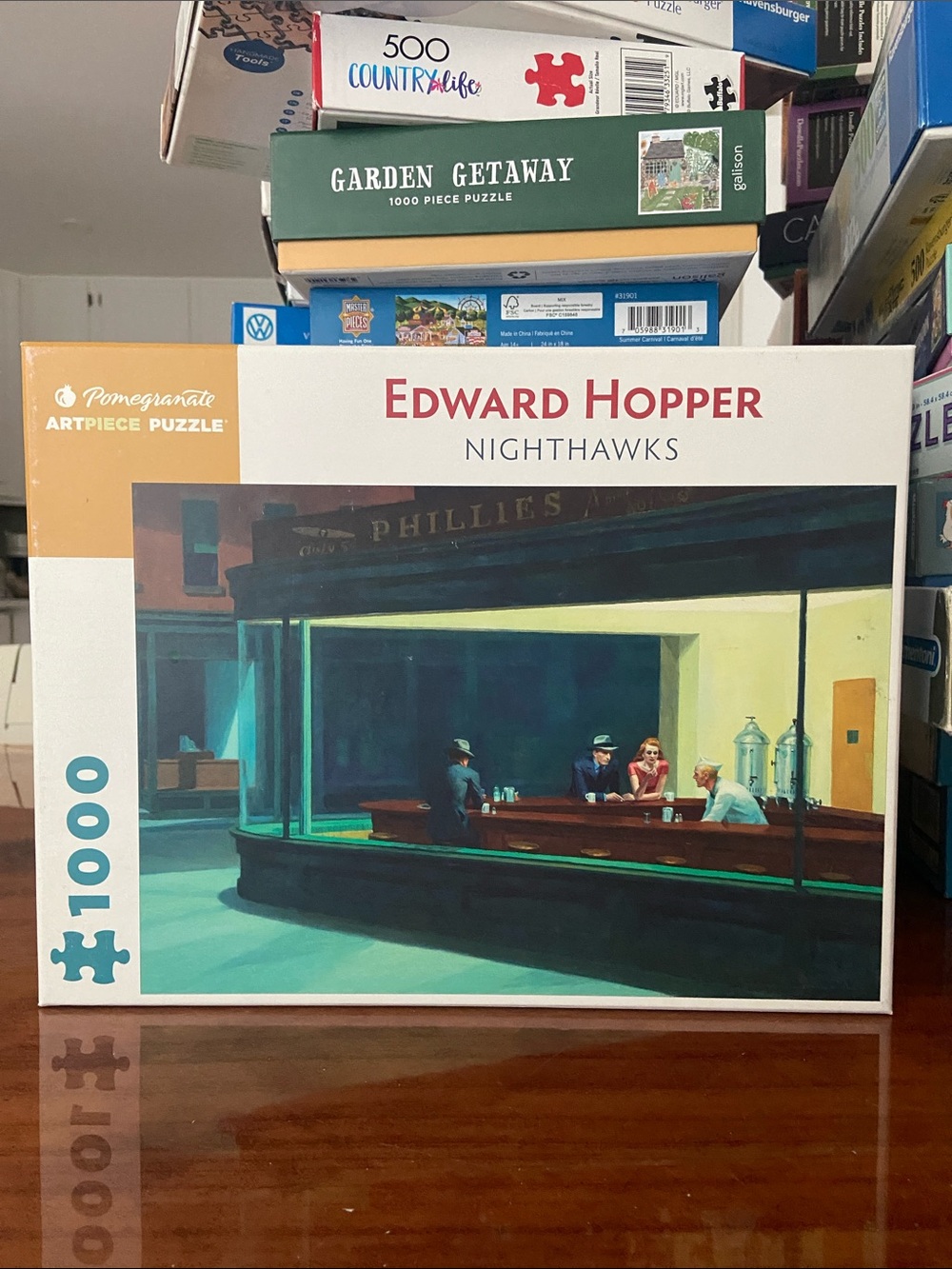 COMPLETE Pomegranate Edward Hopper Nighthawks - 1000 Piece Puzzle